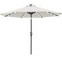 ABCCANOPY Durable Solar Led Patio Umbrellas with 24LED Lights 7.5FT (Creamy White)