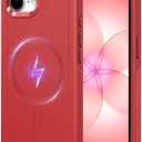 ESR for iPhone 17e Case, iPhone 16e Case, 23ft Military-Grade Drop Protection, MagSafe Accessories Compatible, Shock-Absorbing Rugged Cover, Cyber Series, Red