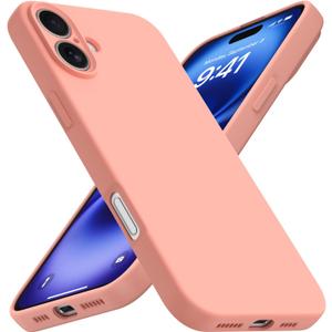 Compatible with iPhone 16 Case, Liquid Silicone Upgrade [Camera Protection] [Soft Anti-Scratch Microfiber Lining] Shockproof Phone Case (Begonia)