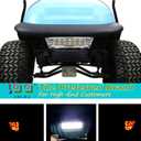 10L0L Club Car Precedent Headlight Kit With Bumper - 12V Direct Replacement for 2004-Up Electric Golf Carts, Plug-and-Play Installation, Short Harness & Button Switch
