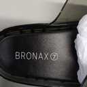 BRONAX Women's Double Buckle Size 7 Clear Jelly Sandals Black