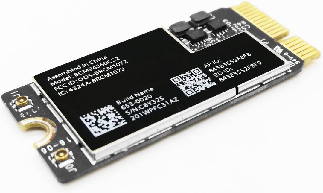 WiFi Bluetooth Airport Wireless Card BCM94360CS2 Compatible Replacement for MacBook Air 11" A1465 (2013, 2014, 2015) 13" A1466 (2013, 2014, 2015, 2017) (661-7465,661-7481,653-0023)