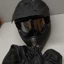 OUMURS Adult ATV Dirt Bike Helmet with Goggles Gloves & Mask Quick Release Buckle Adjustable Sun Visor Motorcycle Adult Helmet Off-Road Motocross Downhill Moped MX for Unisex-Adult (Large, Matte Black)