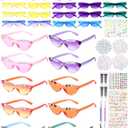 24 Set DIY Sunglasses kit in My Era Popular Singer Party Favors Friendship Sunglasses for Girls Women (Lively Colors)