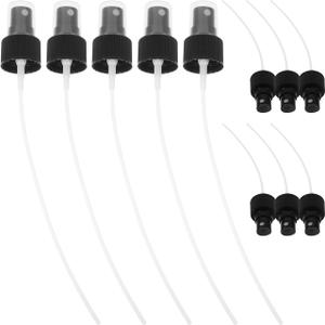 20Pcs Mist Spray Tops for Bottles Reusable Pp Plastic Sprayer Nozzle Replacement for Essential Oils, Cleaning Products, Hair Spray, Perfumes 24mm Black