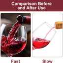 48 Pcs Slow Wine Pourer Spout for Corked Bottles Pour and Seal Plastic Wine Pourers with Lid for Storing Precise Pouring (Red)