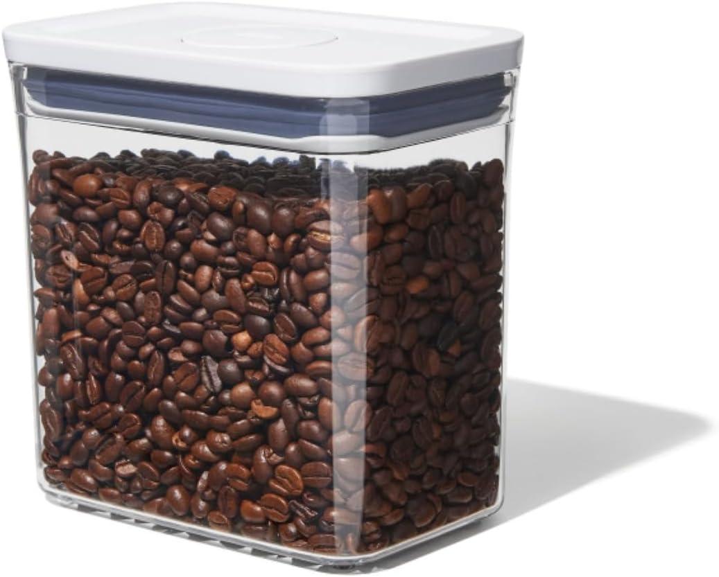 OXO Good Grips POP Container Airtight 1.7 Qt for Coffee and More Food Storage, Rectangle, Clear