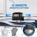 CGOLDENWALL A4 Rotary Paper Trimmer, 12 Sheets, w/Extra Blade & Gloves, for Cardstock Photo, Heavy Duty Paper Cutter for Offices Schools Crafts (14.9 Inch Cut Length)
