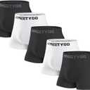 MEETYOO Compression Shorts Men, 3/4/5 Pack Spandex Running Shorts Athletic Workout Sport Performance Baselayer Underwear, Size Small