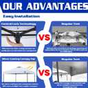 FANPAT 10x10 Pop Up Canopy Tent,300D Silver-Coating Top,1-Person Setup Commercial Heavy Duty Canopy Tent Instant Portable Shelter and Carry Bag, with 8 Stakes and 4 Weights (White)