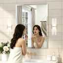 20x28 inch Frameless Beveled Bathroom Vanity Mirror