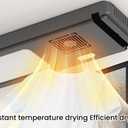 Ceiling Mounted Clothes Electric Ceiling Drying Rack 110V-120V, Ceiling Clothesline with Built-in Timer Heater,withDrying/Remote and Light 24W for Laundry/Indoors/Garage