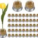 M METERXITY 12-Pack Flower Frog 0.9" Round Brass Flower Pins Flower Frog Holder Flower Arranger Fixed Tools Floral Frog for Arrangements Vase/Plant Decoration/Home Decor [1.1cm Pins]