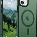 SUPFINE Magnetic for iPhone 12 Mini Case & iPhone 13 Mini Case (Compatible with MagSafe) (Military Grade Drop Protection) Slim Translucent Matte Shockproof Phone Cover,Forest Green