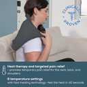 Beurer UHP54 Shoulder Heating Pad with Extra Soft Fabric, Fast Heating (107-141F), 6 Temperature Settings, Auto Shut-Off, 22 x 20.5, Machine Washable