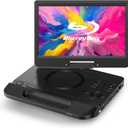 FANGOR 12.5" Portable Blu-ray Player with 10.5" 1080P Full HD Swivel Screen, Blu-ray DVD Player with HDMI Out & AV in, 4-5 Hours Rechargeable Battery, Support USB/Micro SD Card