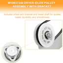 [Newest] 4392067 Dryer Repair Kit and W10837240 Dryer Idler Pulley for Maytag Bravos Whirlpool Duet Kenmore Elite Dryers,with WPW10314173 Drum Roller&661570V Belt&279640 Idler Pulley by TOMOON