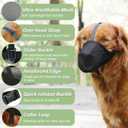 Mayerzon Dog Muzzle, Patented Soft Mesh Muzzle for Small Medium Large Dogs for Scavenging Biting Licking and Chewing, Allows to Pant and Drink (L-(Snout:11"-12¼"), Black)