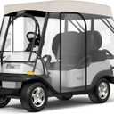 Golf Cart Enclosure - 2+2 Drivable Rain Cover for EZGO, Club Car - Durable Door Zipper, 4-Sided Clear Windows (4 Seater)