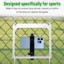 Apexion Baseball Training Equipment, Phone Stabilizer, Game Changer Fence Mount, Universal with Sunshade, Streaming kit, Phone Fence Mount (White)