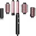 SKIMI Hair Dryer Brush and Blow Dry Brush, Multi-Hot Air Styler with 110000RPM Brushless Motor, Hot Air Brush for Fast Drying Curling Volumizing Straightening&Styling, High-Speed (Black&Rose Gold)