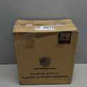 HOUSE DAY White Plastic Hangers 50 Pack, Plastic Clothes Hangers with Built-in Hooks, Durable and Strong Plastic Coat Hangers for Closet, Space Saving Clothing Hanger for Shirts, Coats, Skirt, Dress