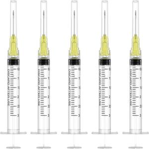 20 Gauge 1 inch Needle with Syringe (50Pack) ,3ml Luer Lock Disposable Syringes with Needle,Individually Wrapped