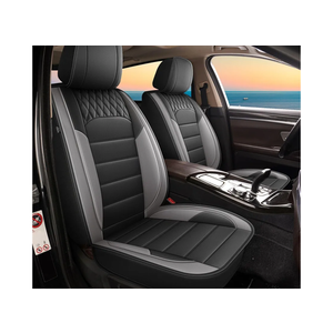 Seat Covers for Car Full Set Fit for Dodge Journey 2011-2020: 5 Seat Automotive Leather Seat Covers Faux Waterproof Seat Protectors,(Black&Grey)