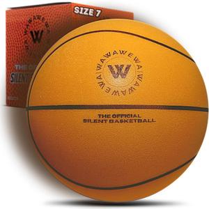 The Official Silent Basketball (Size 7)  Uncompressed Indoor Basketball for Quiet Dribbling  Grooved Airless Indoor Training PU Foam Basket Ball  Ready to Play for All Ages (29.5")