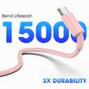 Apple USB C to USB C Charging Cable 3Pack 6ft, USBC Fast Charger Cord, 60W Type-C to Type-C Cable for iPhone 17/16 Pro Max Plus, iPhone 17 Air, iPad Air/Pro Pink