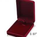 MY MIRONEY Set of 5 Wine Red Velvet Pendant Box Necklace Earring Storage Case Jewelry Box Organizer Gift Box Display Case 2.36" x 3.07" x 1.18"