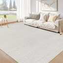 8x10 Area Rugs for Living Room: Washable Geometric Moroccan Rug Large Neutral Modern Farmhouse Soft Indoor NonSlip Printed Pattern Carpet for Bedroom Nursery Office Dining Room (Beige/Grey, 8'x10')