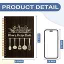 SNNDER Mom Gifts Notebook Journal, Mom's Recipe Spiral Notebook, Recipe Book To Write In Your Own Recipes, Cooking Journal for Mother, 5.5x8.3 Inch