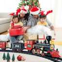 Shemira Christmas Train Set, Train Toys for Boys Girls,Toy Train with Light Smoke and Sound, Steam Train Set for Around Christmas Tree, Toys Gifts for 3 4 5 6 7 8+ Year Old Kids