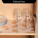Cooyes Shelf Liner, Non Adhesive Drawer and Cabinet Liner, EVA Washable Oil-Proof Shelf Paper for Kitchen Cabinets, Refrigerator, Storage, Desks with Modern Pattern Gold Ginkgo23.6" W x 236" L
