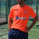 Barcelona Padel Tour | Shorts with Pockets for Men | Short in Breathable Fabric with Padel Print | Sportswear (Blue, XXL)