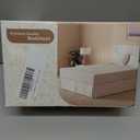16 Inch Drop Bed Skirt King Size with Platform to Stay in Place Elegant Pleated Design with Split Corners Wrinkle Resistant Fabric for Modern and Stylish Look - Taupe