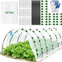 Garden Netting Kit for Raised Beds 10 x 33 FT Strong Mesh Netting 6 Sets of Fiberglass Garden Hoops Inscet Barrier Protection Net for Vegetable Plant Fruit Flowers