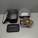 Cordless Heated Lunch Box, Smart Timer Automatic Heating Food Warmer for Adults, 5.5-Cup Portable Electric Lunch Container with Handheld Insulated BagDark Black