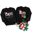 LUKYCILD Christmas Couples His and Her Sweatshirt: Merry Christmas Couples Matching Outfits Xmas Holiday Long Sleeve Shirt L