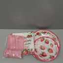Qyeahkj 100 Pcs Strawberry Baby Shower Party Plates Napkins Forks Supplies Set Sweet Berry Tableware Party Supplies A Berry Sweet Baby Is On The Way Strawberry Dinnerware Decorations Favors Serve 25