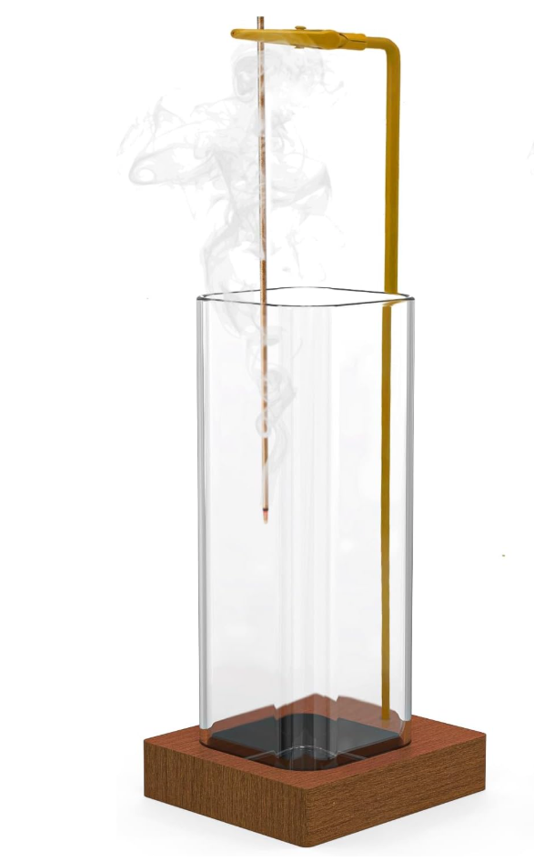 Incense Holder, Incense Burner, Insence-Stick Holder Mess-Free Incense Burner Holder, Ideal for Meditation, Yoga, Relaxation, and Home Decor - Anti-Ash Flying (Glass)