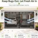 Garage Door Screen for 2 Car Garage 18x8FT, Heavy Duty Fiberglass Garage Screen Door with Hands-Free Magnetic Closure, Reinforced Edges & Weighted Bottom for Bug-Free Workshop, Patio, and Gym