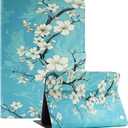 Amazon Kindle Fire HD 10 and Fire HD 10 Plus 10.1" Tablet Case (13th/11th Generation 2023/2021 Release), Slim Fit Leather Stand Smart Cover with Auto Sleep/Wake, Plum Blossom