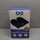 Everlasting Comfort Car Seat Cushion for Driving - Wedge Car Cushion for Office, Travel, Gaming Chair Memory Foam Driver Booster for Short People, Non-Slip, Washable Cover, Back & Sciatica Relief (Black)