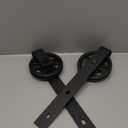 SMARTSTANDARD Sliding Barn Door Hardware Hangers 2pcs (Black) (Big Wheel Hangers)