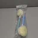2 Pack Shower Body Brush, Back Scrubber with Bristles and Loofah