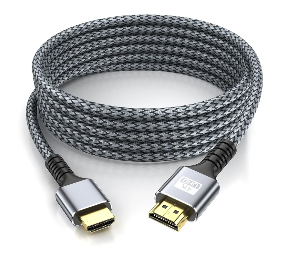 4k Hdmi Cable 25ft Ultra High Speed HDMI 2.0 Cable 4K@60HZ 3D ARC Gold Plated Connector Ethernet Audio Video Return HDMI Cord for UHD TV Monitor Laptop Xbox PS4/PS5 Roku TV ect grey