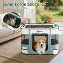 Dog Playpen,Cat Pet Puppy Pen,Portable Playpens for Dogs Indoor Outdoor Travel Camping Use,Foldable Dog Kennel Tent Crate for Rabbit Small Animals with Carrying Case (Grey, Medium)