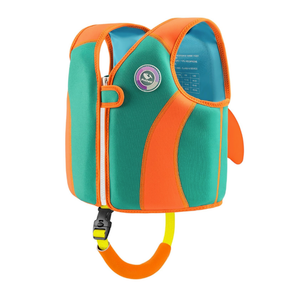 Pottwal Swim Vest for Kids - Swim Jacket for 1-2 Years (24-33LBS) - Buoyancy Aid Made of Neoprene & EPE - with Adjustable Crotch Strap Small
